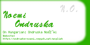 noemi ondruska business card